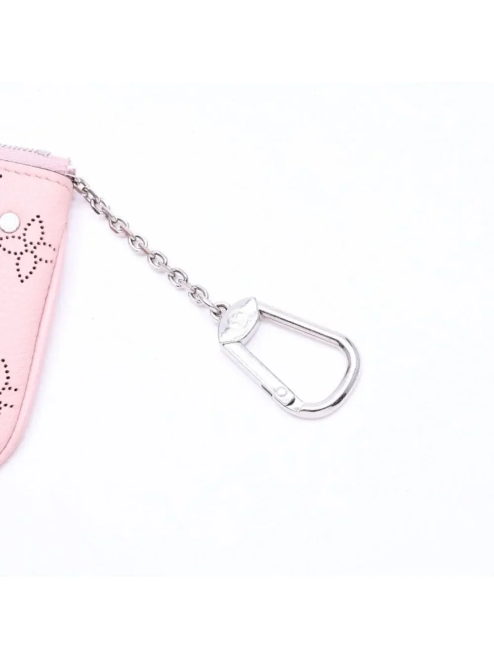 Louis Vuitton Pochette Cles Coin Purse Monogram Mahina Salmon Pink